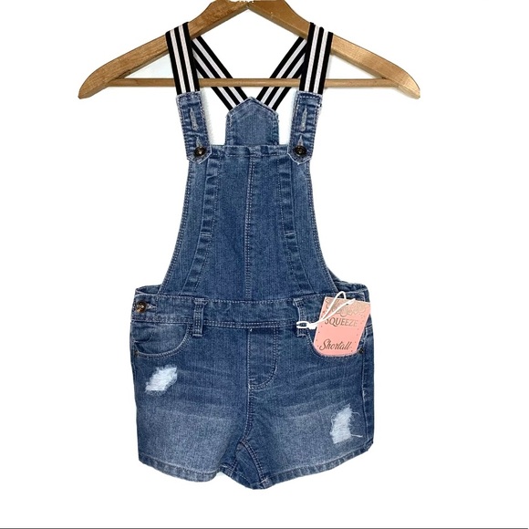 Squeeze Other - NWT SQUEEZE Denim Jean Shortalls Girls' Size 7